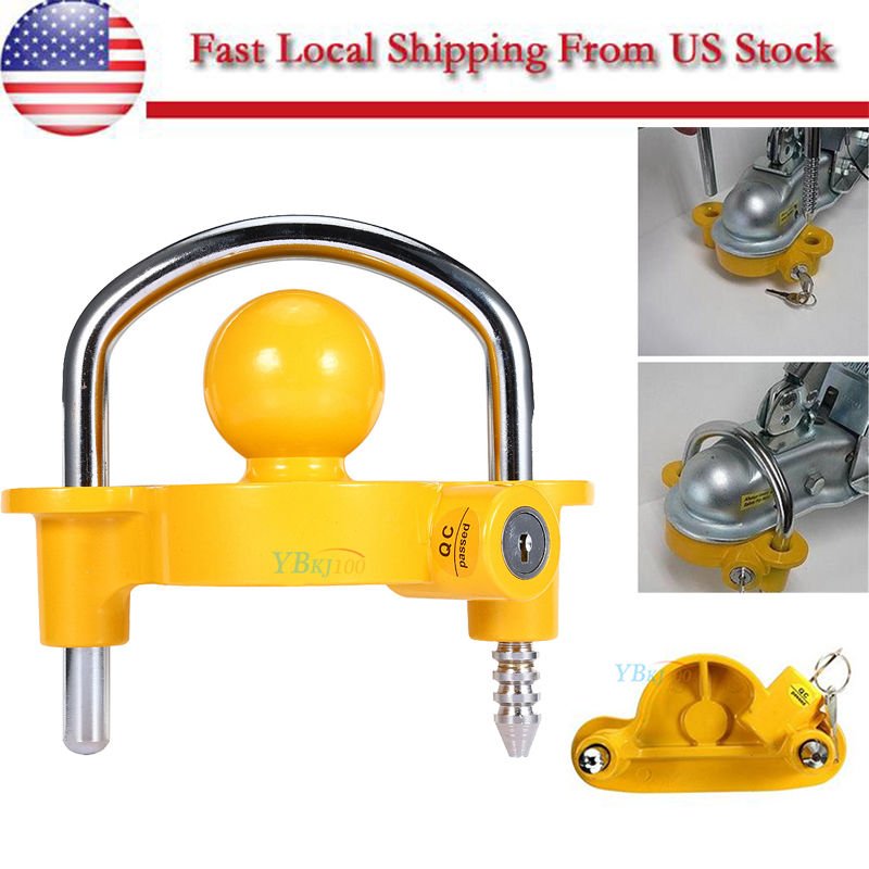 Heavy Duty Universal Coupler Hitch Trailer Lock fits 1-7/8", 2", and 2-5/16"