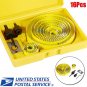 New 16pcs Hole Saw Drill Bit Kit Wood Plastic Sheet Metal 3/4" - 5" Cutting Set