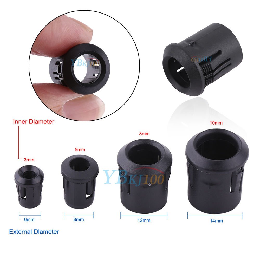 50Pcs 3mm 5mm 8mm 10mm Black Plastic LED Lamp Diode Holder Lights Socket HighQ