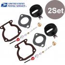 2X Carb Kit with Float 4-15 hp Johnson Evinrude 398453 Carburetor Repair/Rebuild