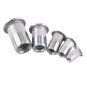 20pc M3-M8 Flat Head Blind Rivets Nuts Threaded Nutserts Rivnuts Stainless Steel