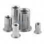 20pc M3-M8 Flat Head Blind Rivets Nuts Threaded Nutserts Rivnuts Stainless Steel