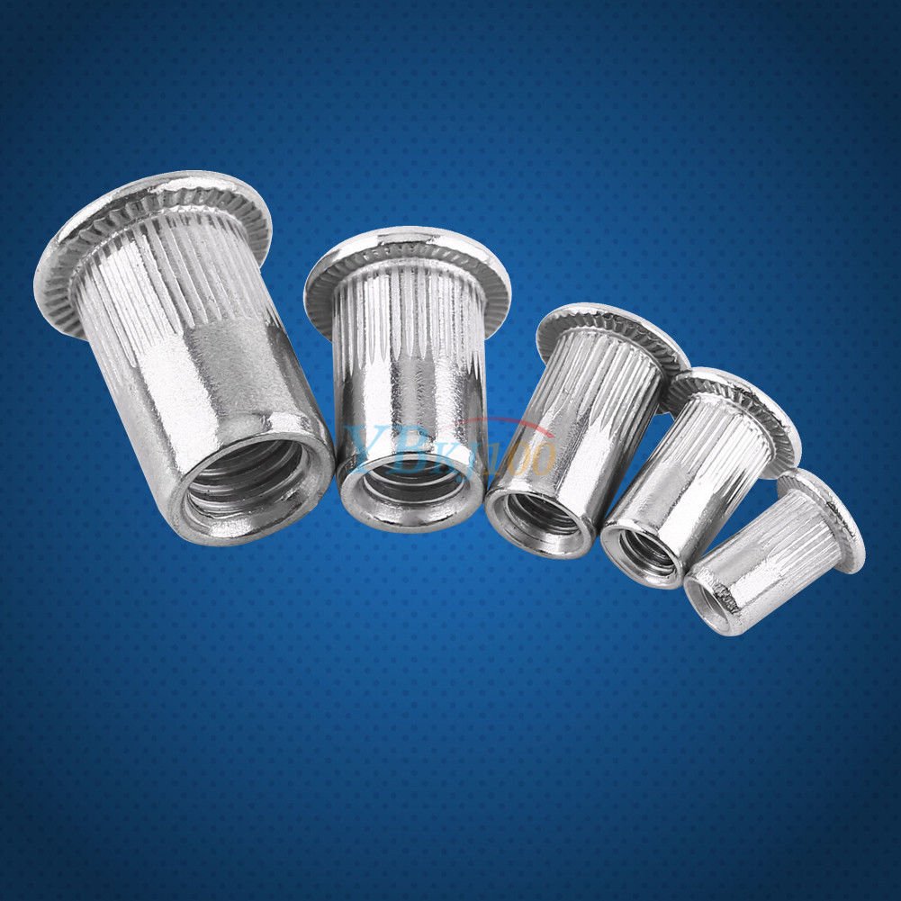 20pc M3M8 Flat Head Blind Rivets Nuts Threaded Nutserts Rivnuts