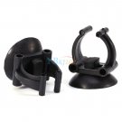 2PC Black Silicon Suction Cup Clip Sucker Holder for Aquarium Heater Tubing New