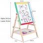 2 In1 Kids Standing Double Sided Black/ Whiteboard Easel Chalkboard Board Gift