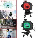 3D Laser Level 12 Line Self Leveling Outdoor 360° Rotary Cross Measure Tool