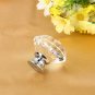 40mm 8x Diamond Clear Crystal Glass Door Pull Drawer Knob Handle Cabinet US Ship