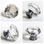 40mm 8x Diamond Clear Crystal Glass Door Pull Drawer Knob Handle Cabinet US Ship