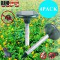4 Ultrasonic Sonic Yard Solar Power Mouse Mice Mole Insect Pest Rodent Repeller