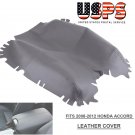 Leather Armrest Center Console Lid Cover For 08-12 Honda Accord (Gray) (Fits: H
