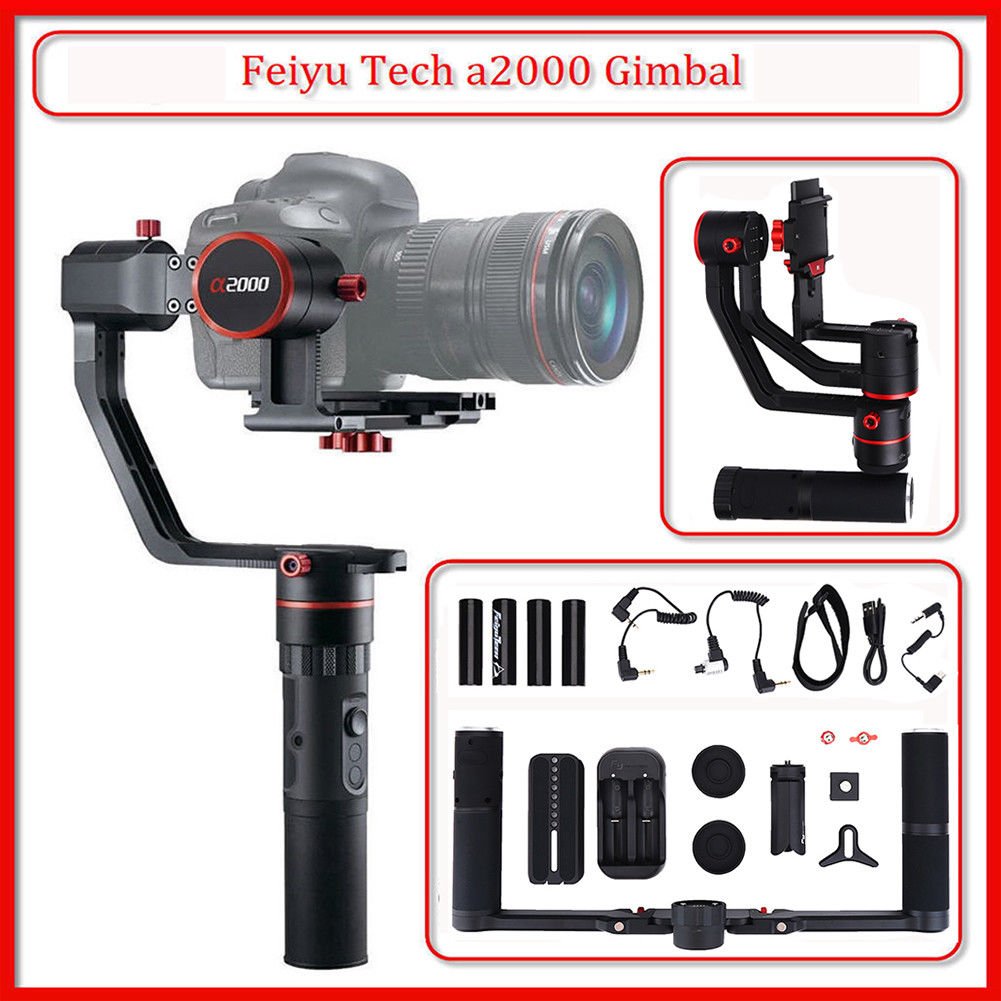 Feiyu Tech &Icirc;&plusmn;2000 3-Axle Gimbal Handheld Stabilizer for Mirrorless DSLR Cameras