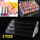 4 Tier Acrylic Makeup Nail Polish Storage Organizer Rack Display Stand USA