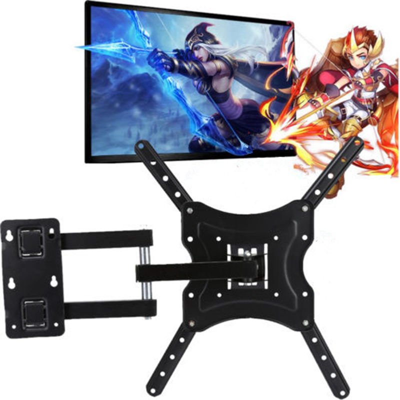 Full Motion TV Wall Mount Swivel Bracket 14 32 40 42 46 Inch LED LCD Flat Screen