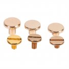 10 Set Solid Brass Button Stud Screw Nail Screwback Leather Rivet Belt DIY Craft