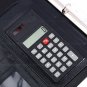 A4 Conference Folder PU Leather Portfolio Organiser with Calculator Black