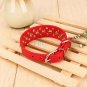 Pet Dog Adjustable PU Leather Rhinestone Studded Buckle Collar Neck Strap Gift