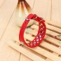 Pet Dog Adjustable PU Leather Rhinestone Studded Buckle Collar Neck Strap Gift