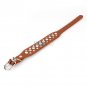 Pet Dog Adjustable PU Leather Rhinestone Studded Buckle Collar Neck Strap Gift