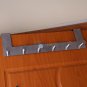 Bedroom Bathroom Kitchen Over Door 6 hook Clothe Coat Towel Hanger Rack US