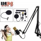 BM800 Studio Recording Kit Blue Dynamic Condenser Microphone Mic +Shock Mount