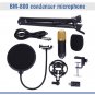 BM800 Studio Recording Kit Blue Dynamic Condenser Microphone Mic +Shock Mount