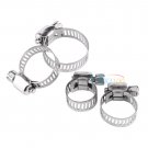 10pcs Adjustable 8-25mm 201 Stainless Screw Drive Hose Clamp Fuel Line Worm Clip