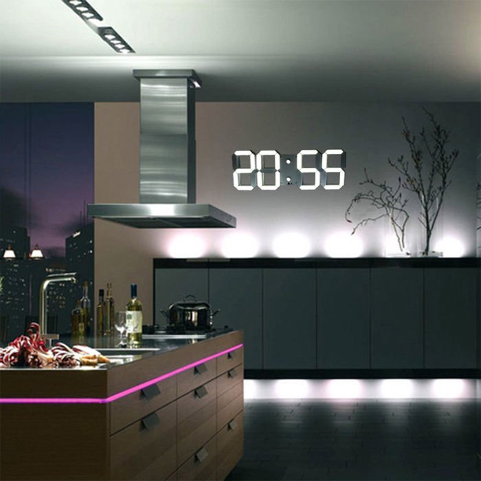Large Modern Design Digital Led Wall Clock Watches 24 or 12-Hour Display On Sale