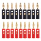 20pcs/set Gold Plated Audio Speaker Wire Cable Banana Plug Connector Adapter 4mm