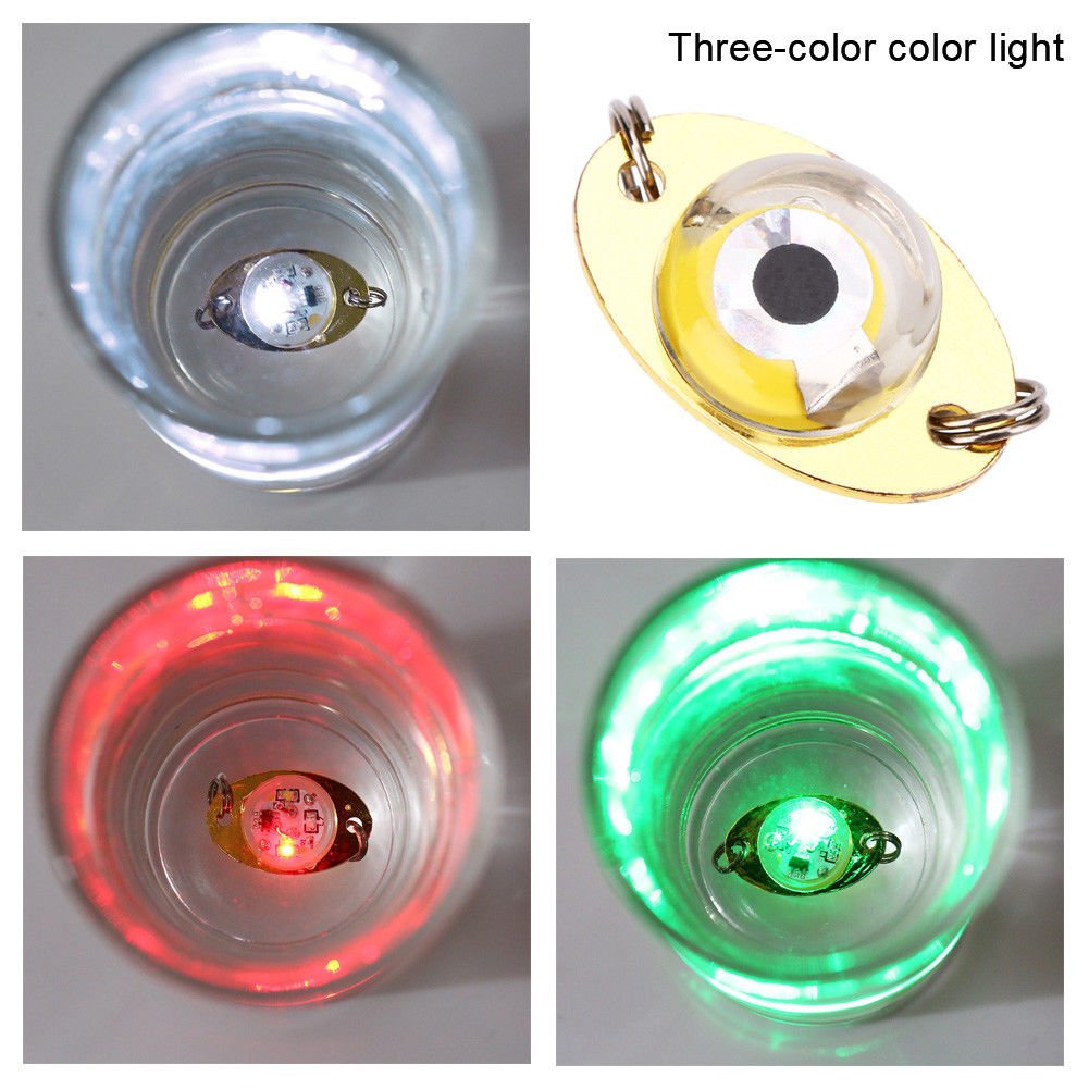 100 PCS Lamp LED Deep Drop Underwater Eye Shape Fishing Squid Fish Lure Light