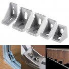 5/10pcs Set Grey Aluminum L Shape Brace Corner Joint Right Angle Shelf Bracket e