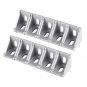 5/10pcs Set Grey Aluminum L Shape Brace Corner Joint Right Angle Shelf Bracket e