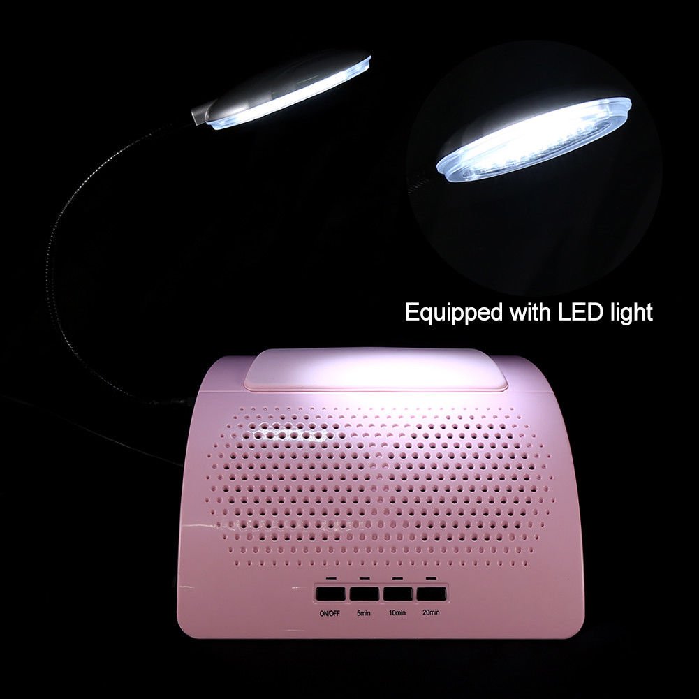 100/220v 60W Nail Suction Dust Collector Manicure UV Gel Tip Set Vacuum Cleanner