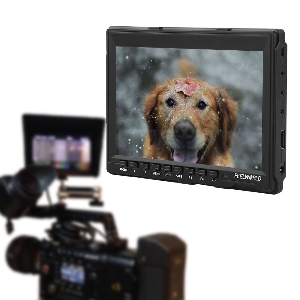 Black Ultra HD 1280x800 IPS Screen Camera Field Monitor With Hot Shoe Bracket