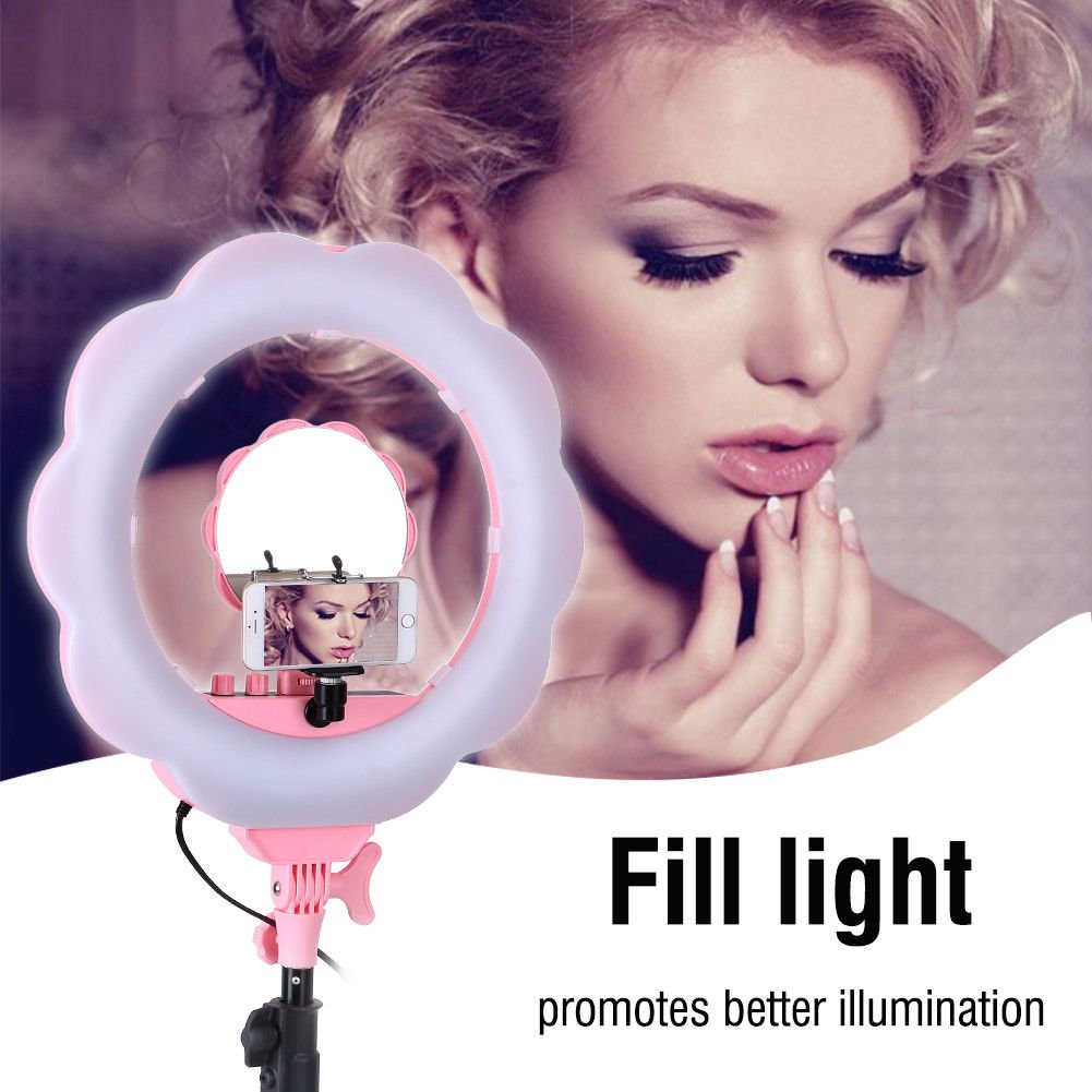 LED Ring Light Photo/Video Studio Dimmable Continuous Lighting Warm White Color
