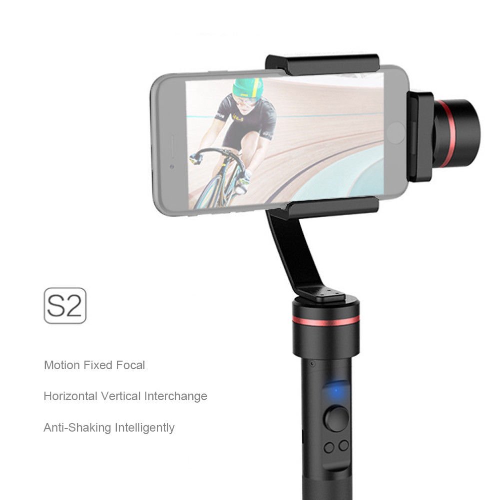 Rotating Multi-Function Cellphone Handheld Gimbal Stabilizer for GoPro w/Bag