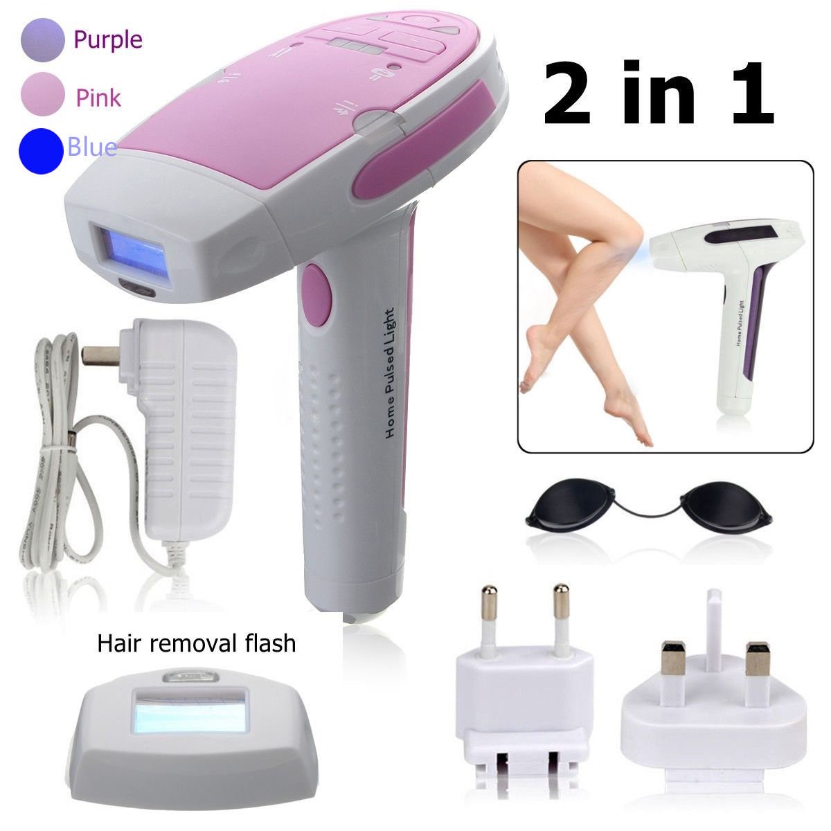 Laser IPL Permanent Hair Removal Machine Face Body Painless Shaving Epilator Kit