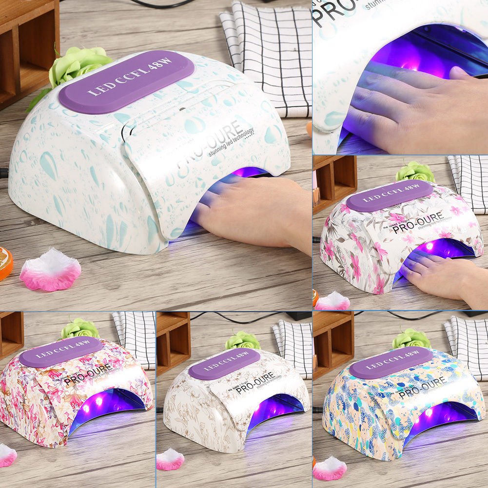 48W Pro CCFL&LED Nail Cure Lamp UV Gel Dryer Light Timer for Gel Polish US/EU TR