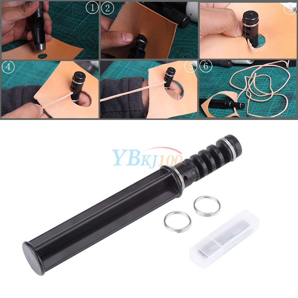 DIY Leather Craft Lacing Lace cord Maker Design Strip Cutter Tool w/ 3 blade coi
