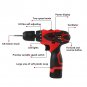 16.8V Cordless Drill Rechargeable Li-Battery Electric Screwdriver Power Tool coi