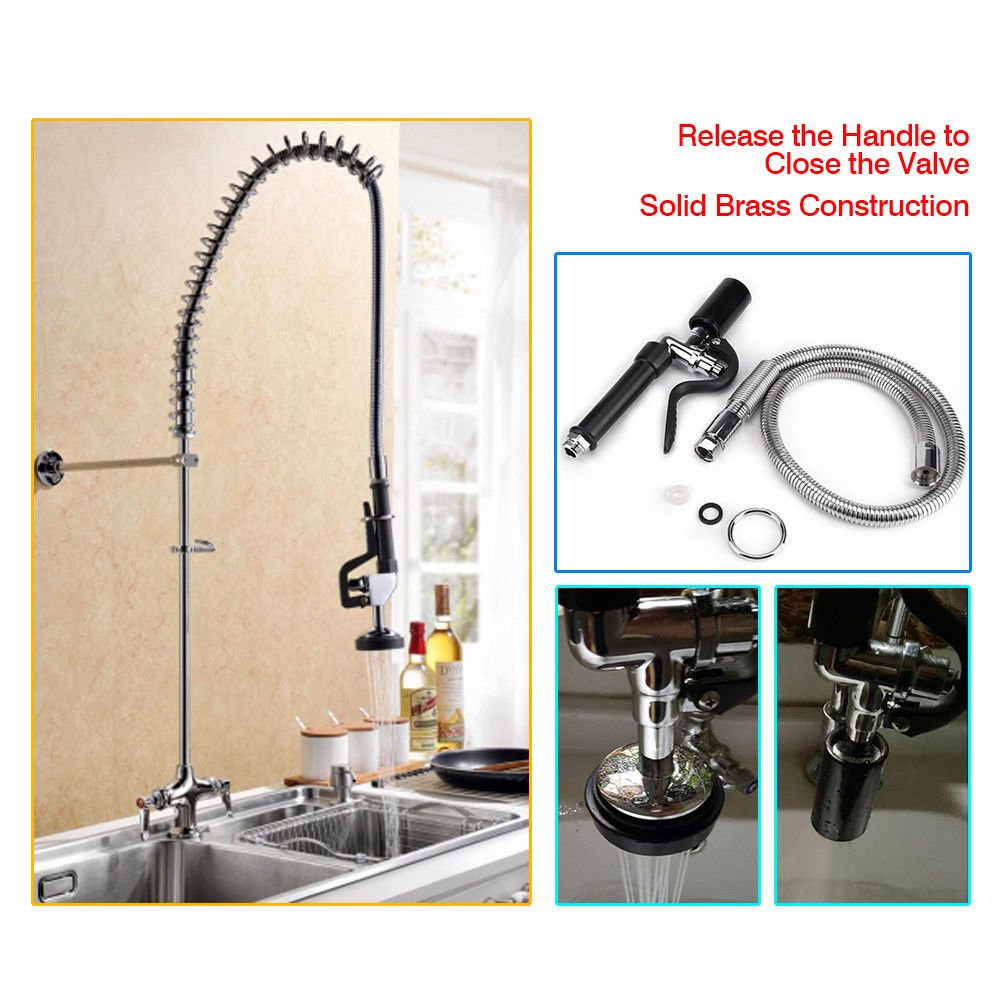 Kitchen Hotel Rinse Spray Head Faucet Tap Sprayer + High Pressure Flexible Hose