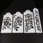 4Pcs Flower Emboss Fondant Cake Stencil Mould Border Side Lace Icing Sugarcraft