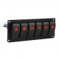 12-24V 6 Gang Rocker Switch Control Panel for Auto Car RV Boat Yacht Marine EL