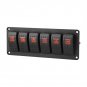 12-24V 6 Gang Rocker Switch Control Panel for Auto Car RV Boat Yacht Marine EL