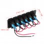 12-24V 6 Gang Rocker Switch Control Panel for Auto Car RV Boat Yacht Marine EL