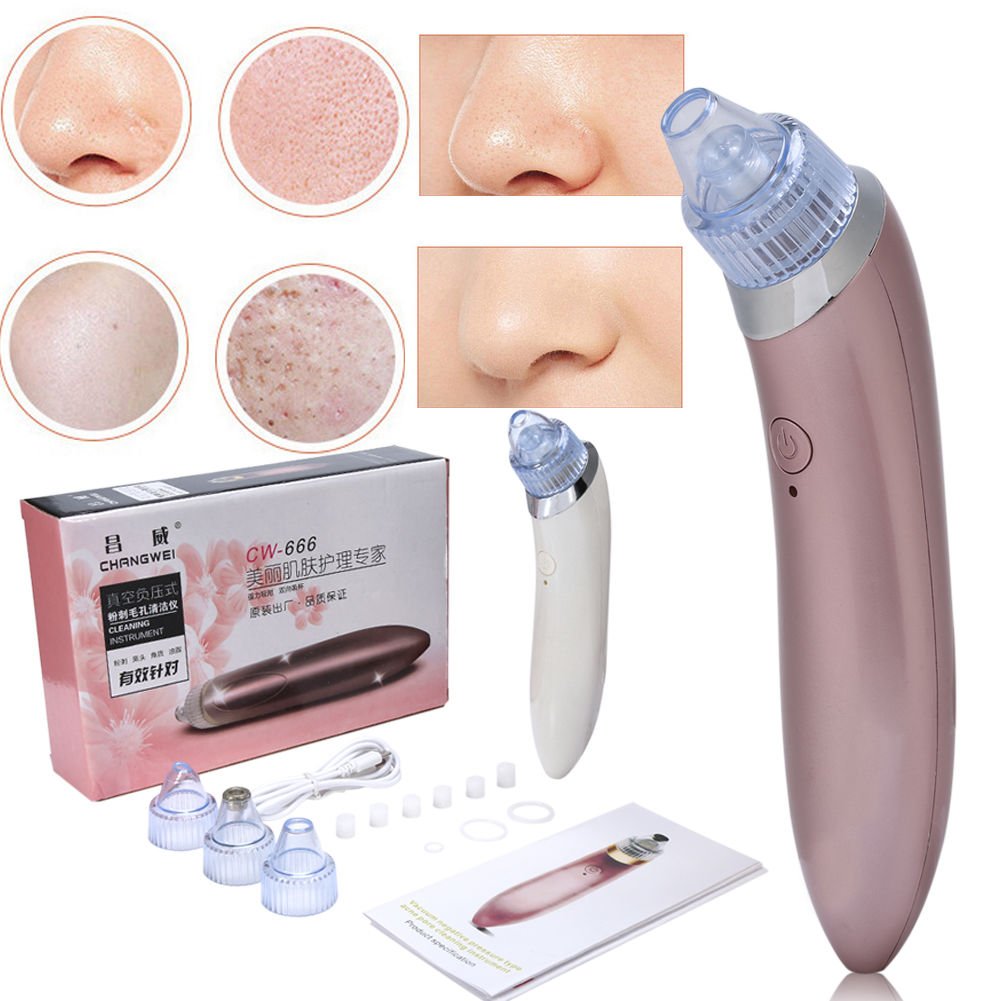 USB Charging Skin Pore Cleaner Acne Nose Blackhead Suction Remove Beauty Machine