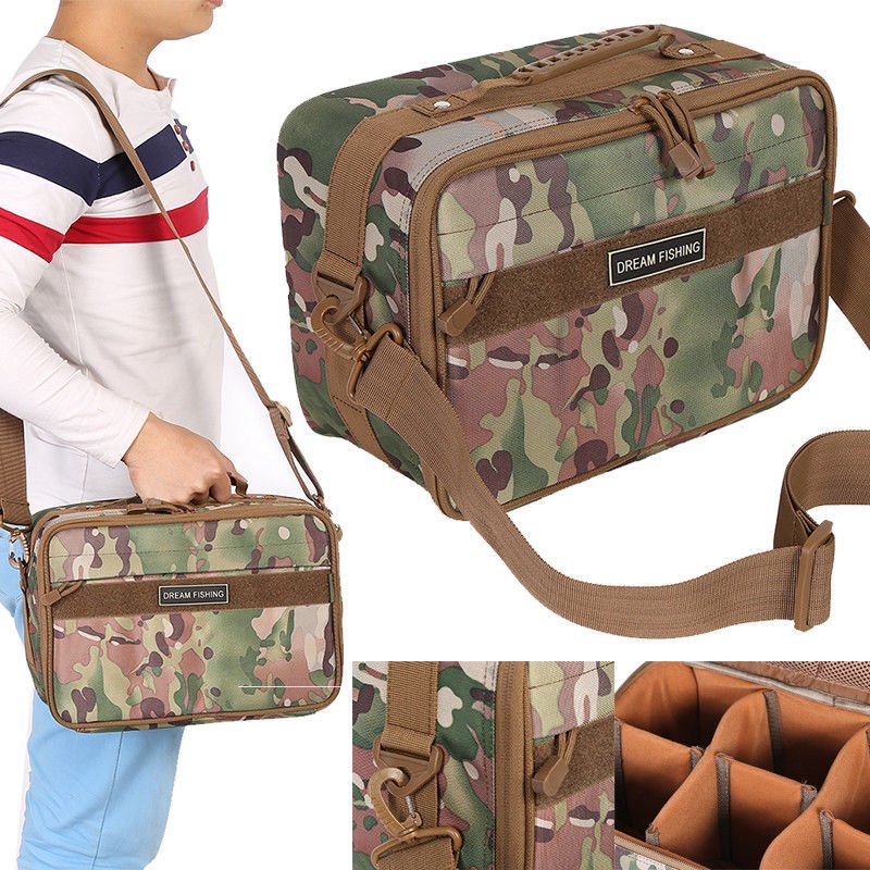 Fishing Waterproof Bag Tackle Storage Box Waist Shoulder Carry Handbag Pouch Bag