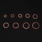 400pc Solid Copper Washers Flat Ring Sump Plug Oil Seal Gasket Assorted w/Box EM