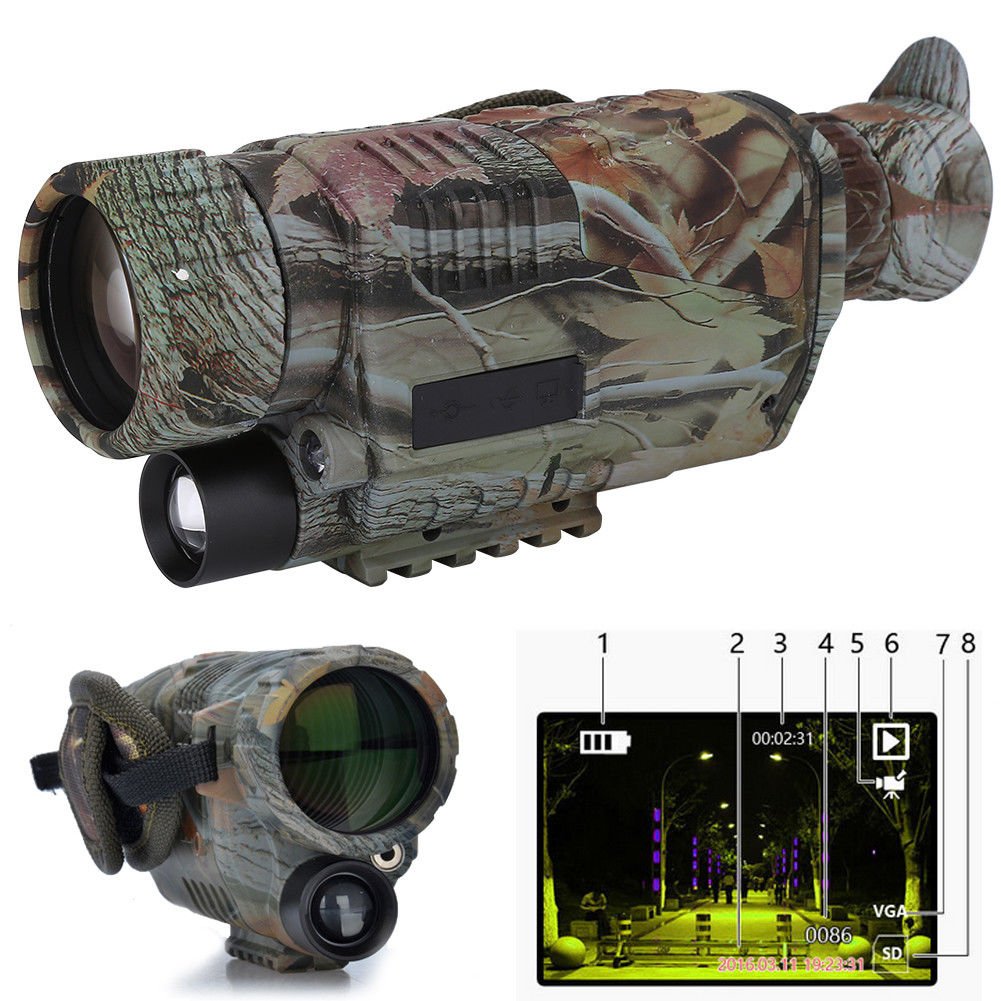 Camo Hunting IR Infrared Dark Night Vision IR Monocular Binoculars Telescopes EC