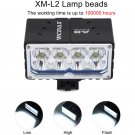 10000 LM 8xCREE XM-L2 LED With 6x18650 Bicycle Cycling LED Light Waterproof Lamp