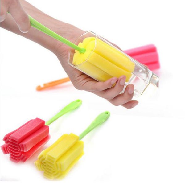 3pc Kitchen Soft Sponge Brush Bottle Cup Glass Washing Cleaning Cleaner Tool New